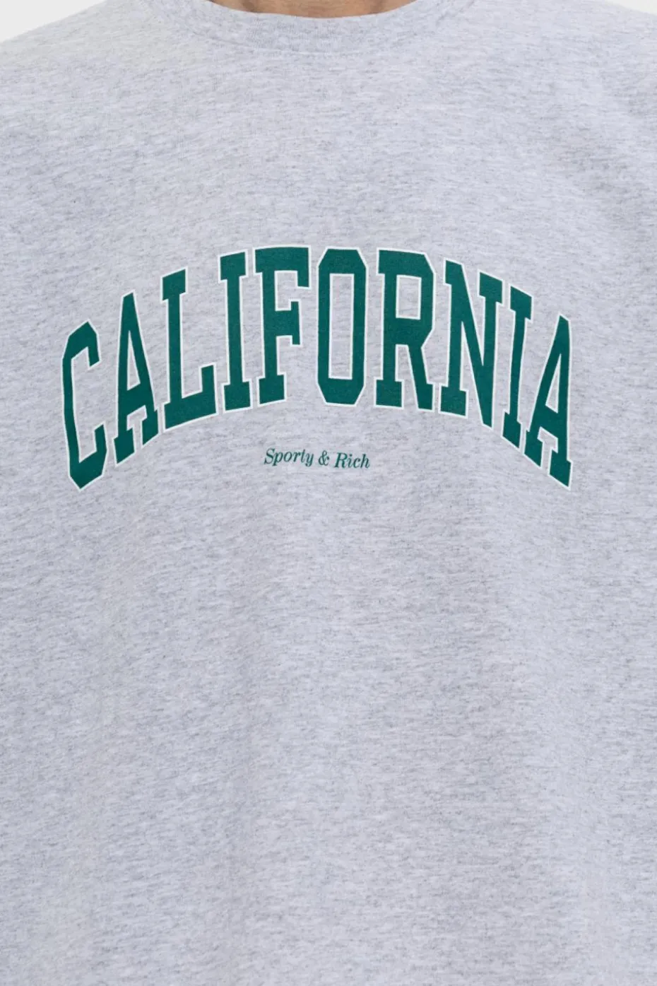 Sporty & Rich SZARY T-shirt `California`