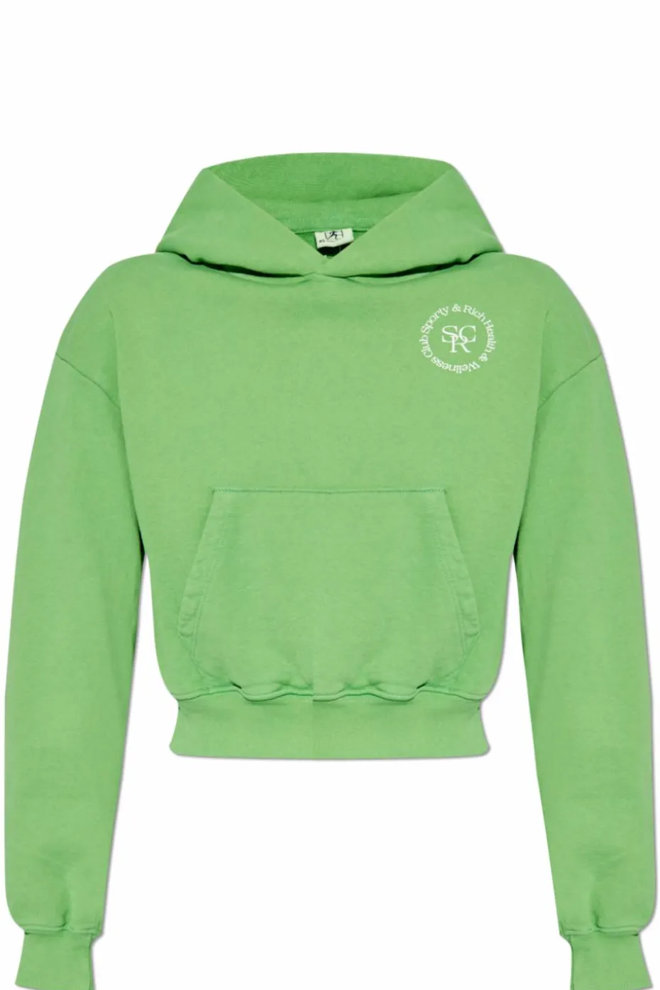 Sporty & Rich ZIELONY Krótka bluza z kapturem