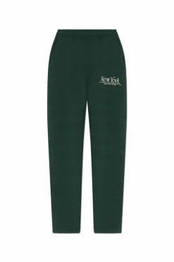 Sporty & Rich ZIELONY Spodnie dresowe z kolekcji `New York`