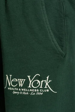 Sporty & Rich ZIELONY Spodnie dresowe z kolekcji `New York`