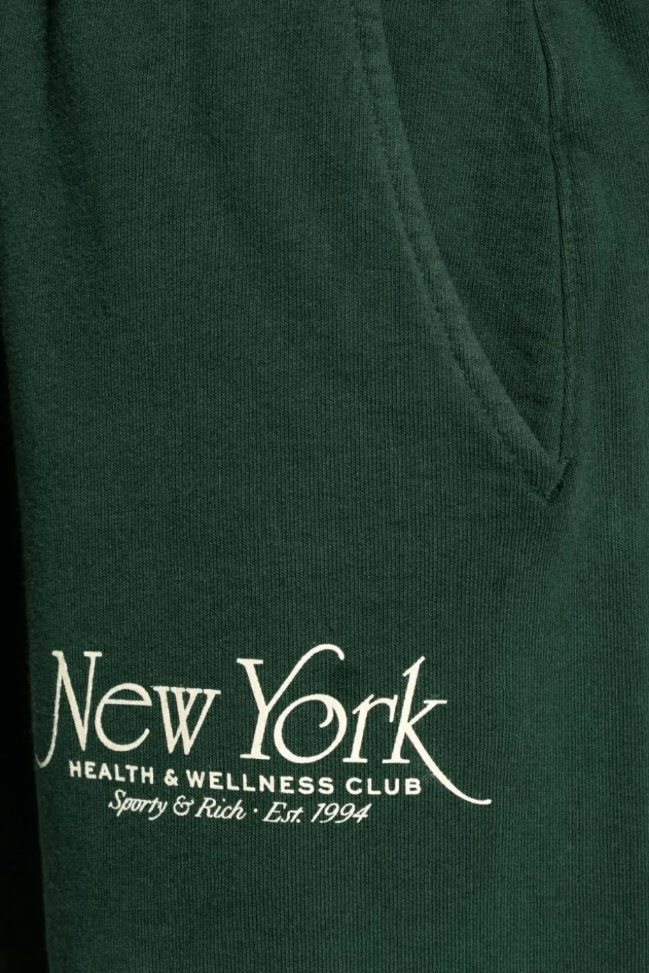 Sporty & Rich ZIELONY Spodnie dresowe z kolekcji `New York`