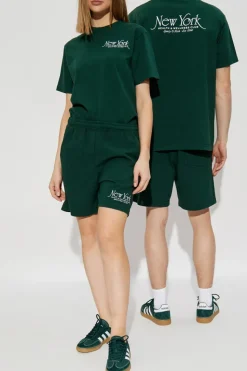 Sporty & Rich ZIELONY T-shirt z kolekcji `Preppy`