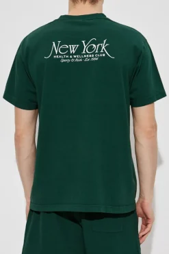 Sporty & Rich ZIELONY T-shirt z kolekcji `Preppy`