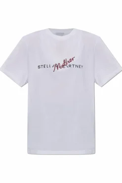 Stella McCartney BIAŁY T-shirt z logo
