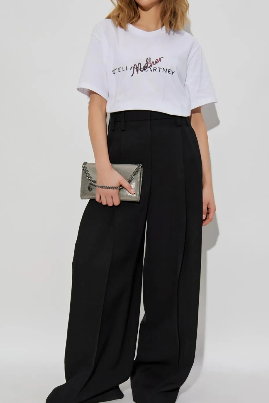 Stella McCartney BIAŁY T-shirt z logo