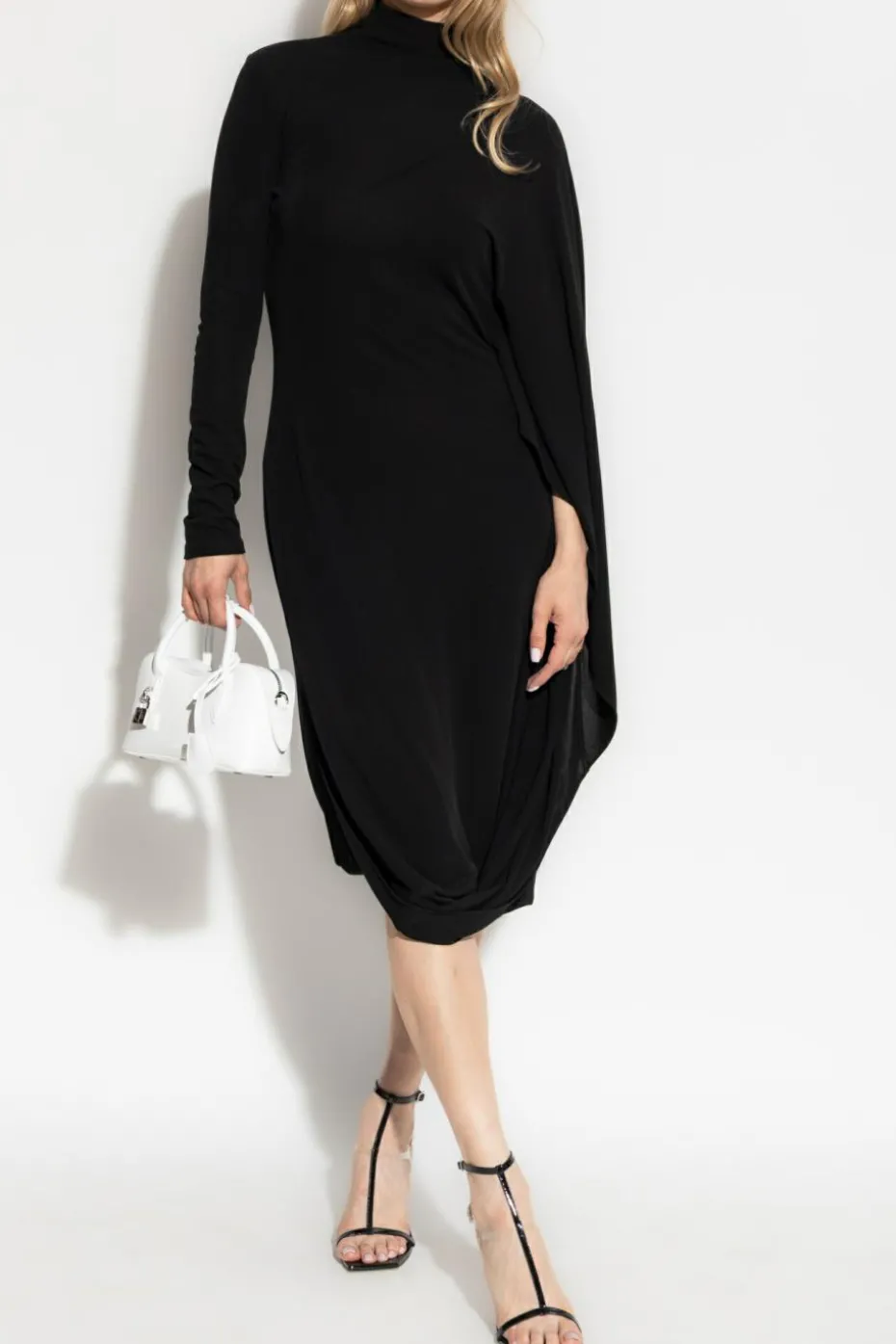 Stella McCartney CZARNY Sukienka ze stójką