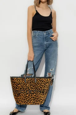 Stella McCartney CZARNY Top z łańcuchem na ramiączkach