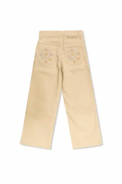 Stella McCartney Kids beżowy Jeansy z prostymi nogawkami