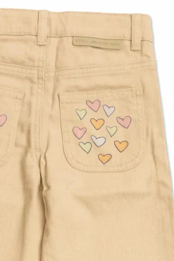 Stella McCartney Kids beżowy Jeansy z prostymi nogawkami