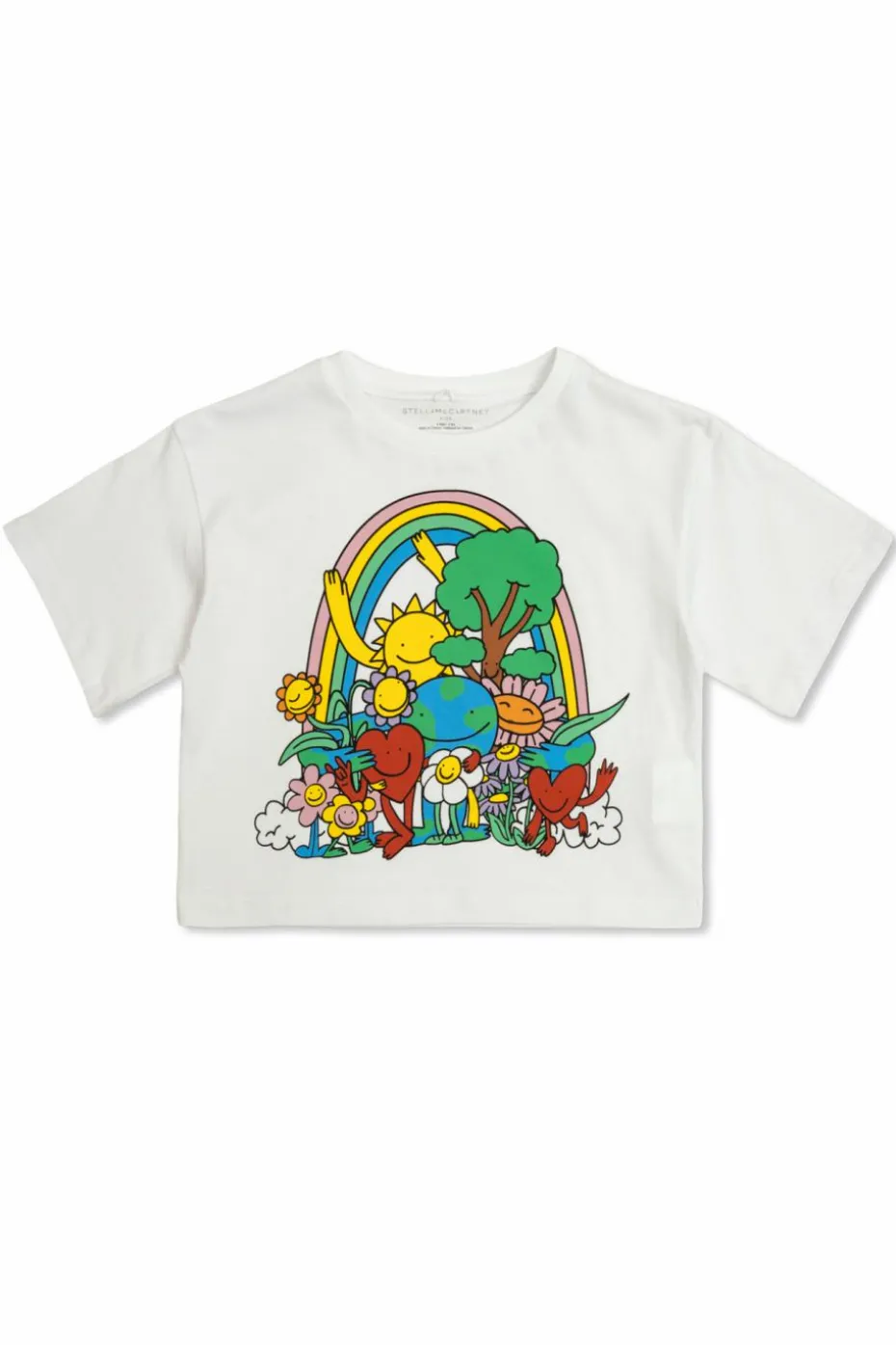 Stella McCartney Kids BIAŁY T-shirt z nadrukiem