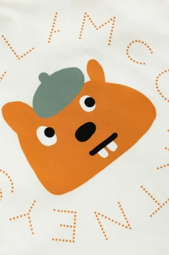 Stella McCartney Kids BIAŁY T-shirt z nadrukiem