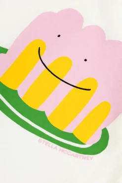 Stella McCartney Kids BIAŁY T-shirt z nadrukiem