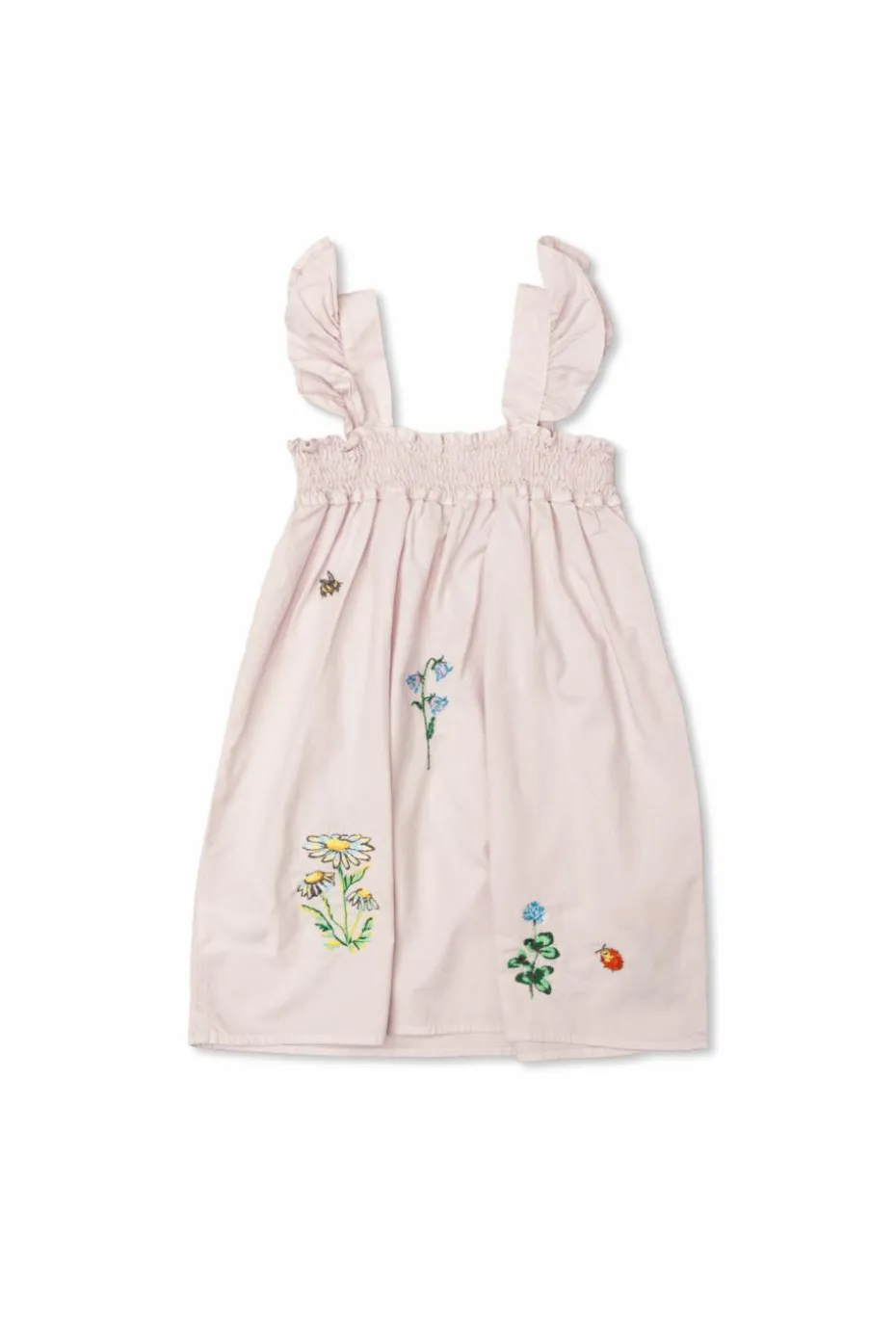 Stella McCartney Kids FIOLETOWY Sukienka z kolorowym haftem