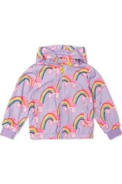 Stella McCartney Kids FIOLETOWY Kurtka z odpinanym kapturem