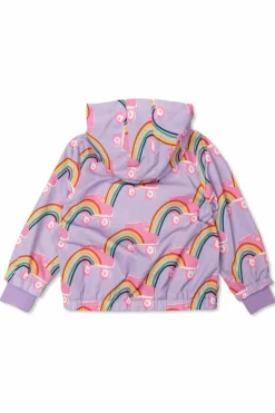 Stella McCartney Kids FIOLETOWY Kurtka z odpinanym kapturem