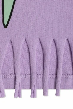 Stella McCartney Kids FIOLETOWY Sukienka z frędzlami
