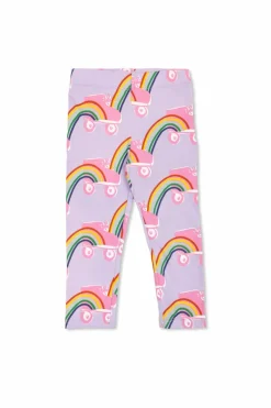 Stella McCartney Kids FIOLETOWY Leginsy z nadrukiem