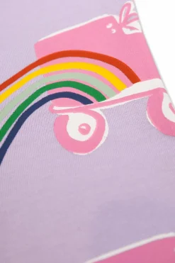 Stella McCartney Kids FIOLETOWY Leginsy z nadrukiem