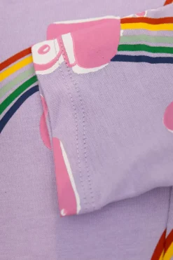 Stella McCartney Kids FIOLETOWY Leginsy z nadrukiem