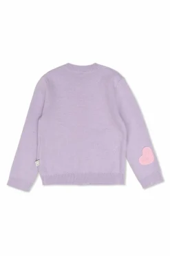 Stella McCartney Kids FIOLETOWY Kardigan z naszywkami