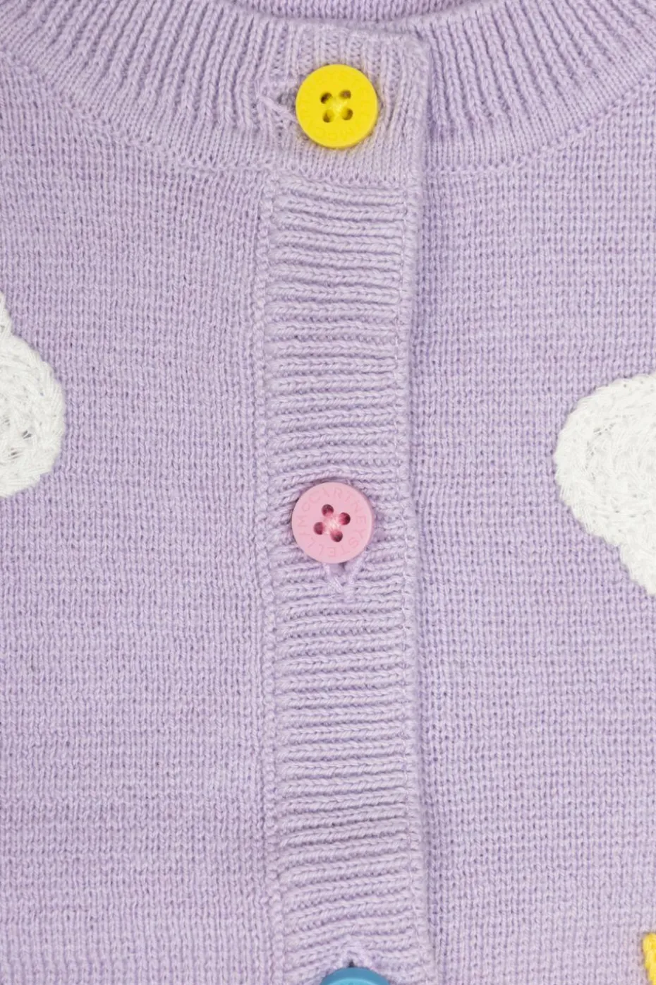 Stella McCartney Kids FIOLETOWY Kardigan z naszywkami