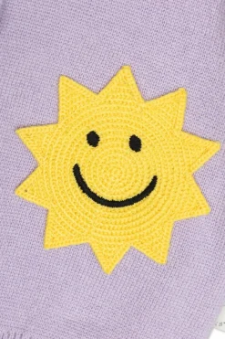 Stella McCartney Kids FIOLETOWY Kardigan z naszywkami