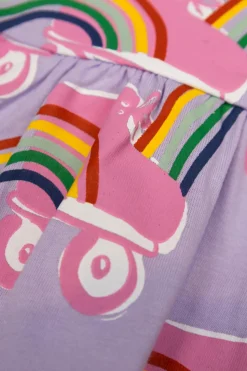 Stella McCartney Kids FIOLETOWY Sukienka z nadrukiem