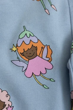 Stella McCartney Kids jasnoniebieski Spodnie dresowe z kolorowym nadrukiem