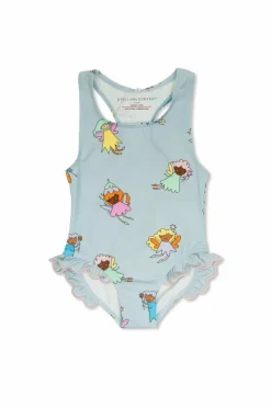 Stella McCartney Kids jasnoniebieski Jednoczęściowy kostium kąpielowy