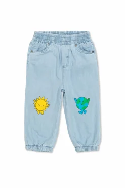 Stella McCartney Kids jasnoniebieski Jeansy z nadrukiem