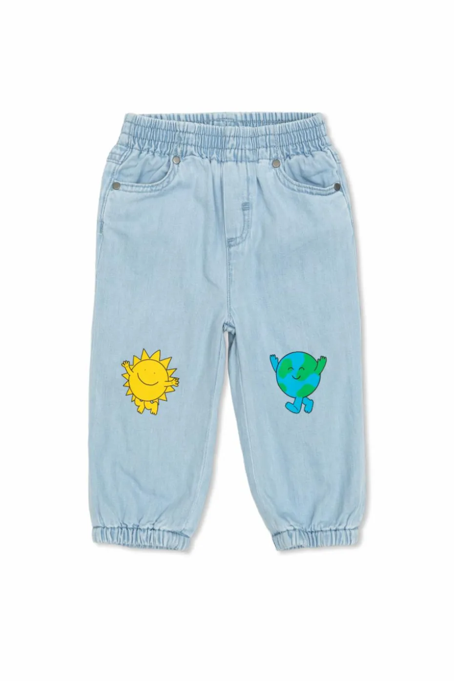 Stella McCartney Kids jasnoniebieski Jeansy z nadrukiem