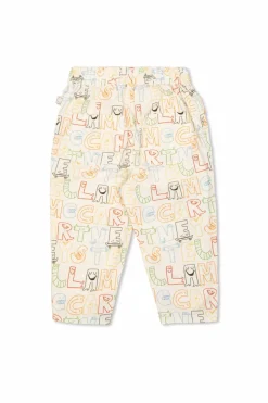 Stella McCartney Kids kremowy Bawełniane spodnie z nadrukiem