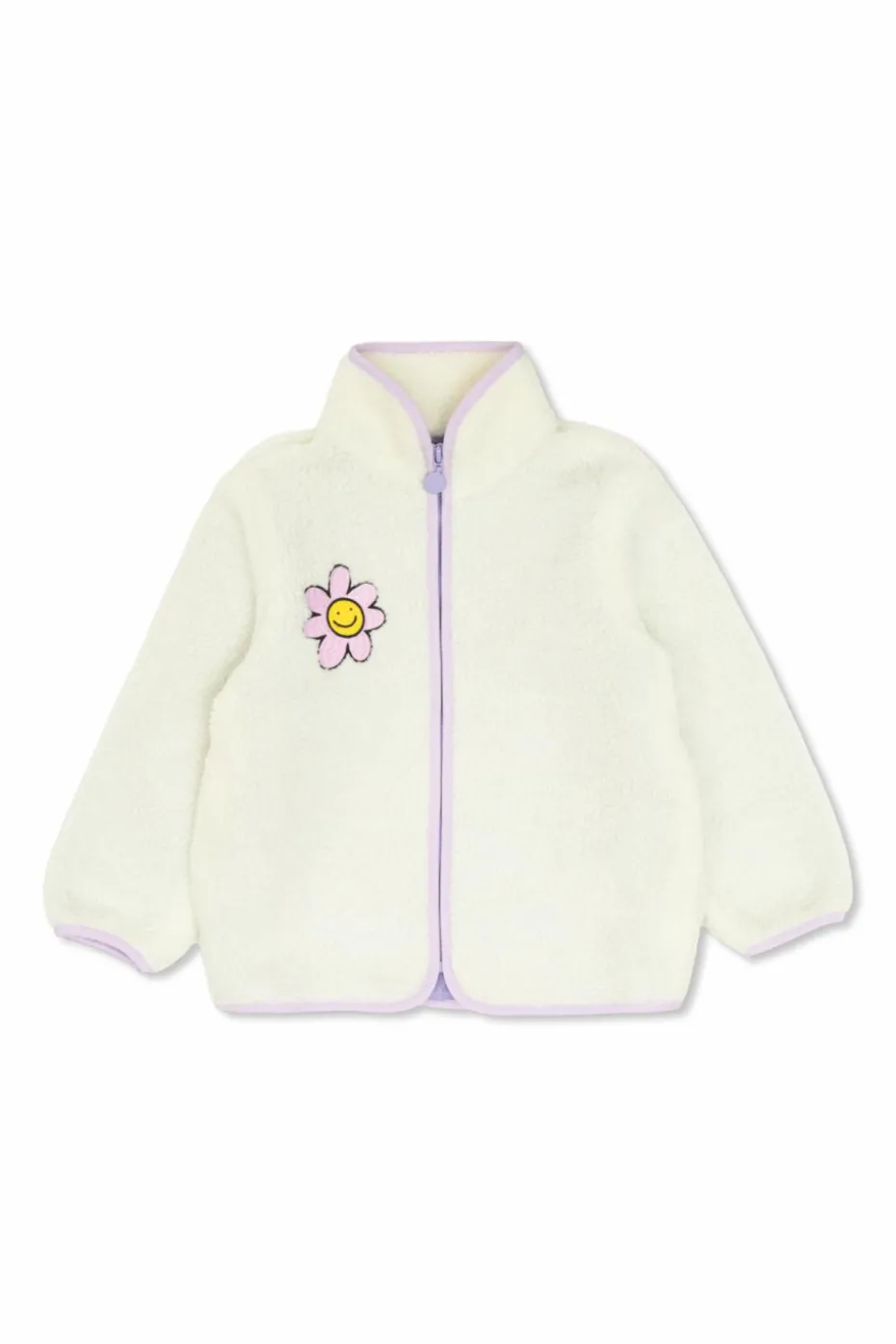 Stella McCartney Kids kremowy Polar z motywem kwiatowym