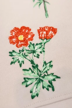 Stella McCartney Kids kremowy Bluza z motywem kwiatowym