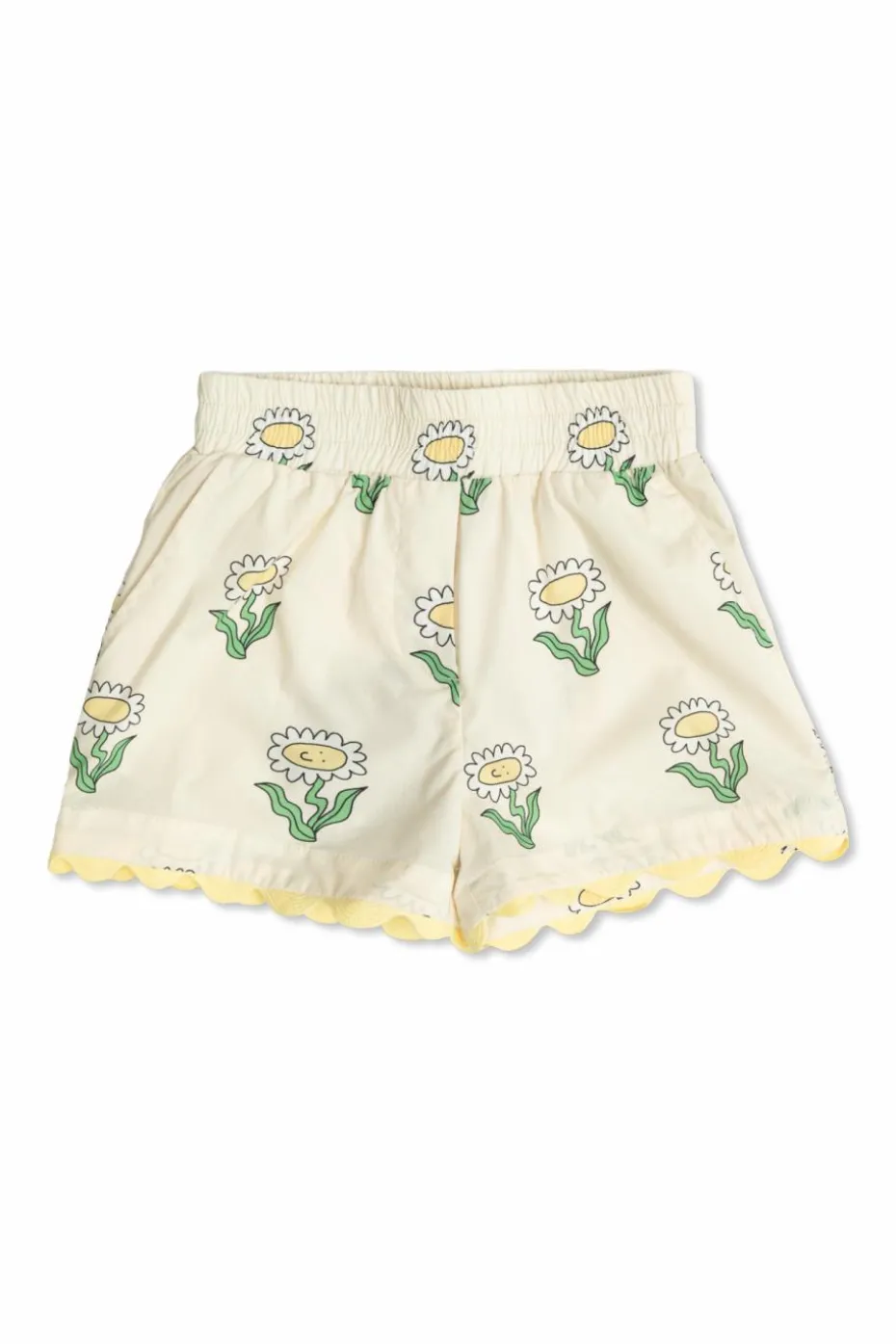 Stella McCartney Kids kremowy Bawełniane szoty z nadrukiem