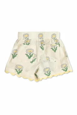 Stella McCartney Kids kremowy Bawełniane szoty z nadrukiem