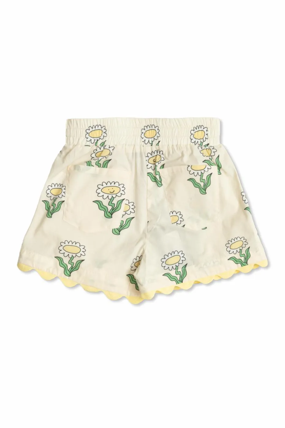 Stella McCartney Kids kremowy Bawełniane szoty z nadrukiem