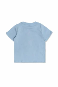 Stella McCartney Kids NIEBIESKI T-shirt z kolorowymi przypinkami