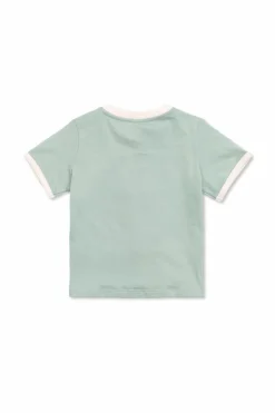 Stella McCartney Kids ZIELONY T-shirt z kolorowym nadrukiem