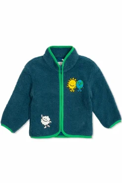 Stella McCartney Kids ZIELONY Polar z haftem