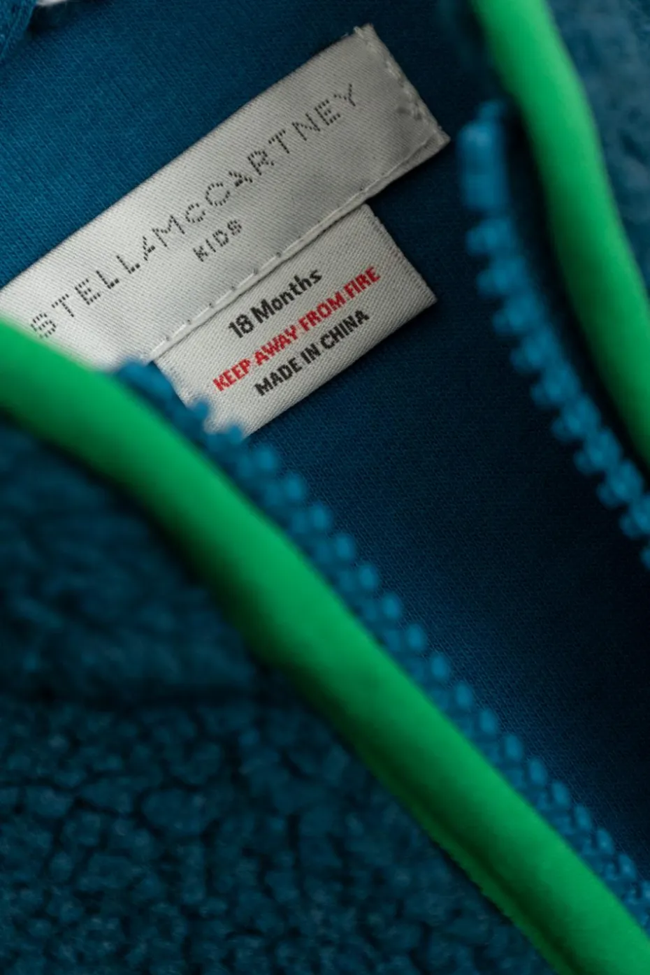 Stella McCartney Kids ZIELONY Polar z haftem
