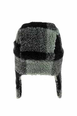 Stella McCartney Kids ZIELONY Futrzana czapka z nausznikami