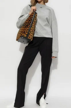 Stella McCartney SZARY Bluza z aplikacją w kształcie logo