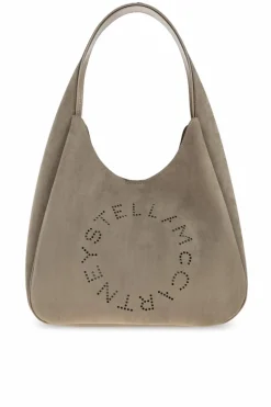 Stella McCartney SZARY Torba na ramię `Logo Large`