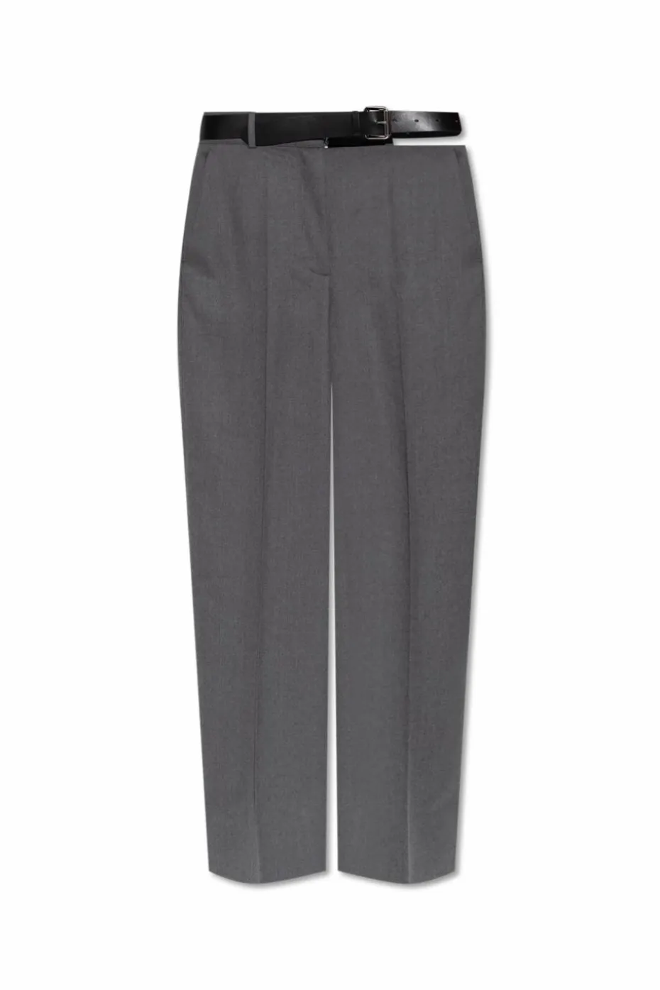 Stella McCartney SZARY Wełniane spodnie w kant