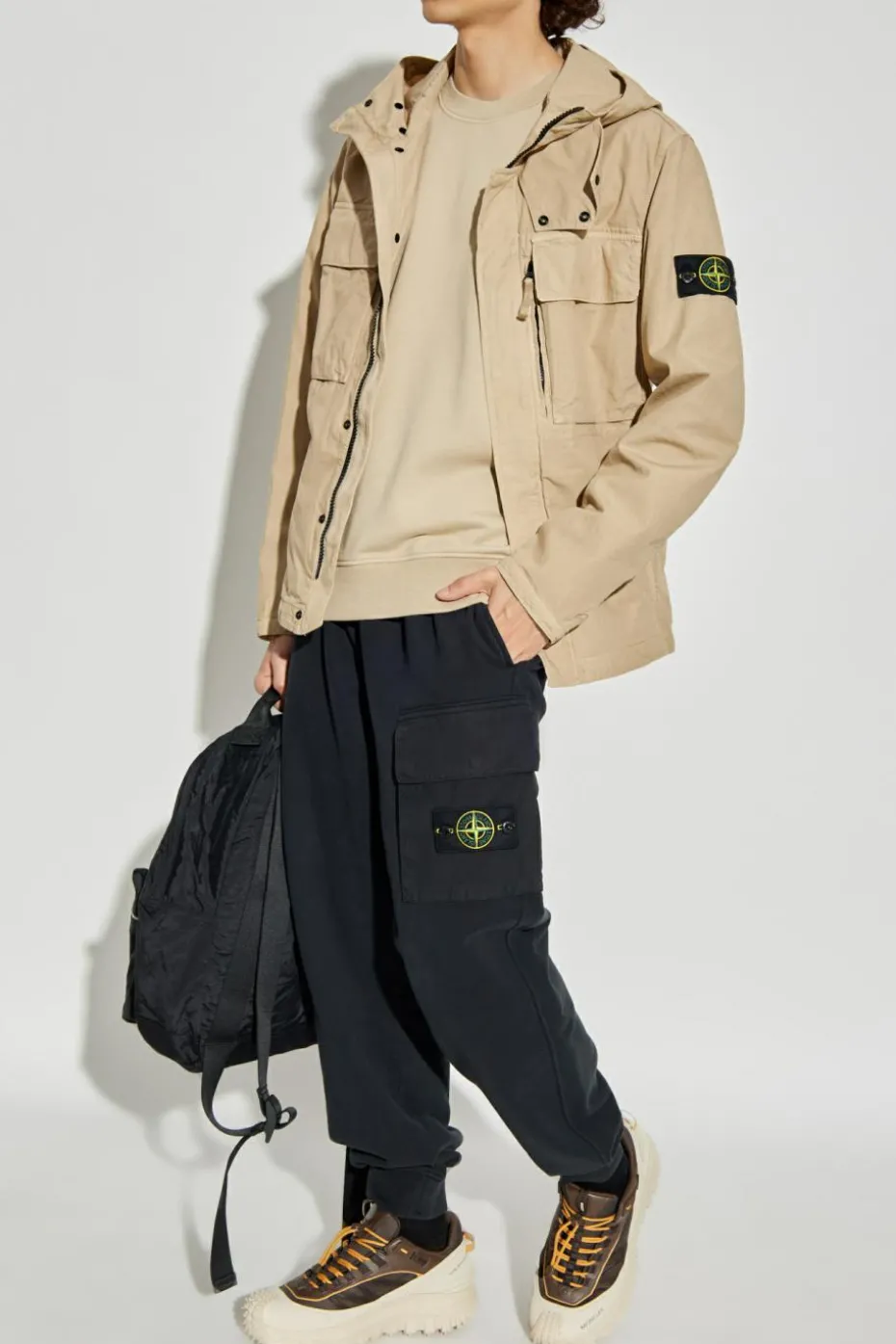 Stone Island beżowy Bluza z logo