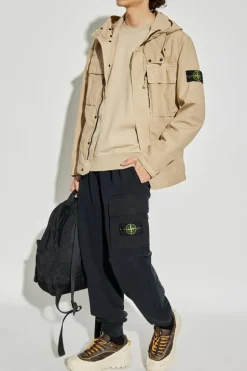 Stone Island beżowy Kurtka z kapturem