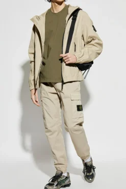 Stone Island beżowy Kurtka z kapturem