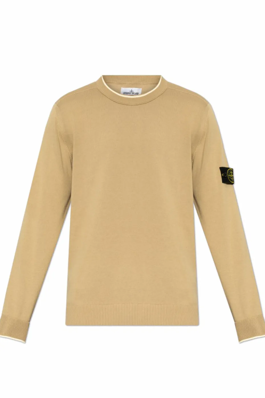 Stone Island beżowy Sweter z okrągłym dekoltem