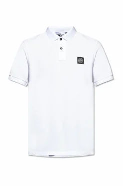 Stone Island BIAŁY Polo z logo